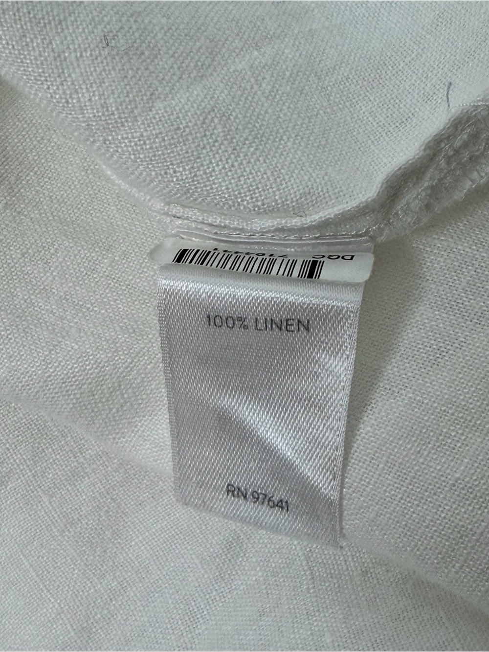 J. Jill White Love 100% Linen Button-Up Long Sleeve Shirt | Size M lagenlook - Picture 13 of 13